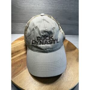 Duck Dynasty Logo Woods Camo Hat Embroidered Adjustable Beige A/E Huntin/Fishin